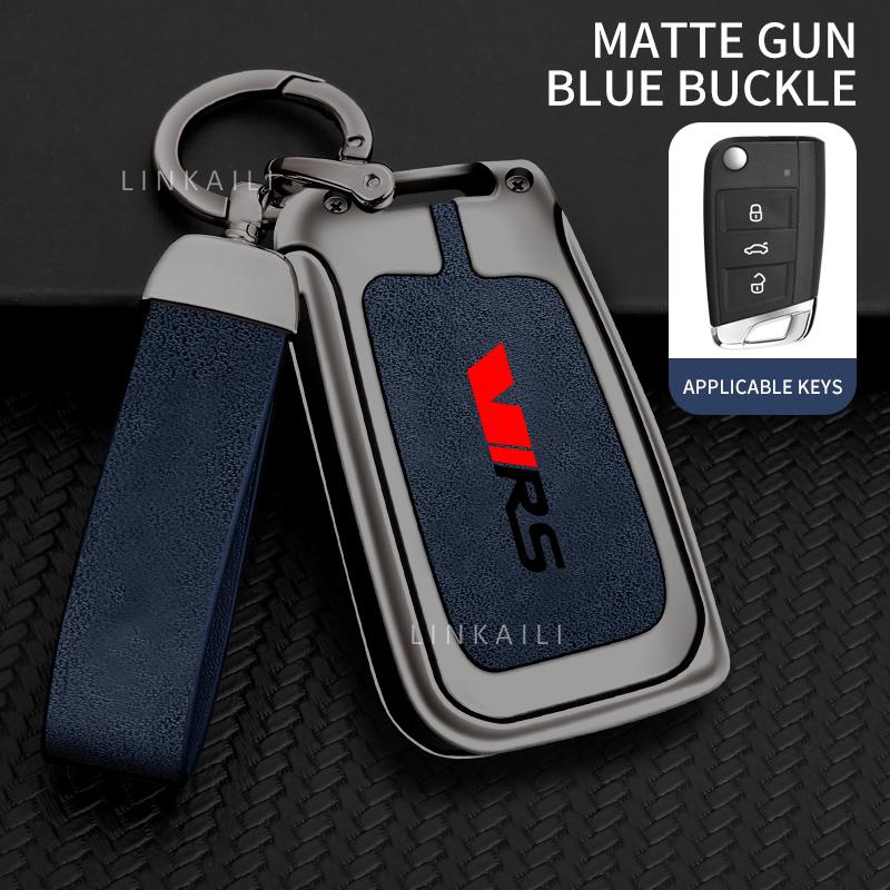 AAAJH1 Suitable for Skoda VIRS Scala Roomster Citigo Kodiaq Fabia Rapid Superb Zinc Alloy High-end Leather Car Key Chain Accessories