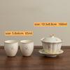 Chinese Hand-painted Orchid Gaiwan Handmade Ceramic Teacup Tea Tureen Household Tea Bowl Travel Portable Teaware Accessories