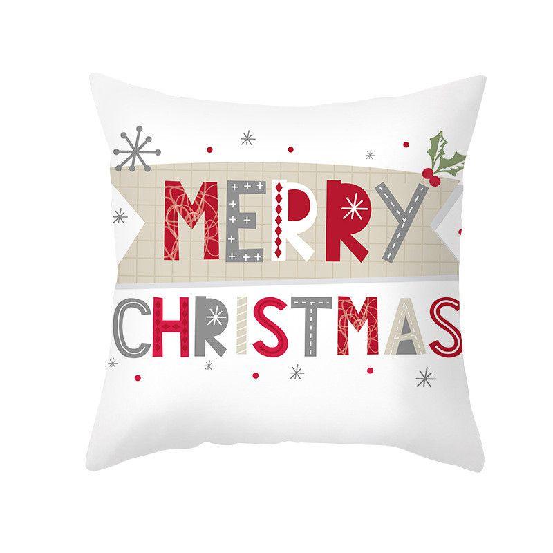 Festive Santa Claus Christmas Cushion Cover With Super Soft Peach Skin Velvet For Home Decor
