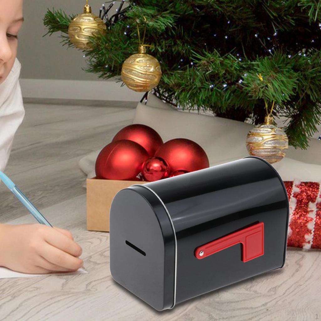 Mailbox LetterBox Christmas Decorative Iron Post Letter Modern Drop Box Mail Postbox for
