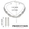 Diamond Tassel Rhinestone Claw Chain Necklace Set - Fashionable Dress Accessories