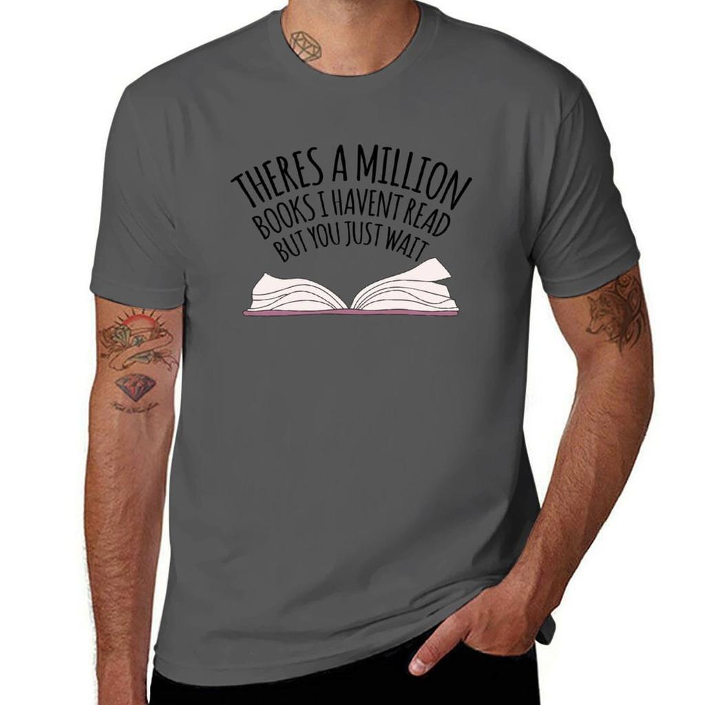 Theres A Million Books I Havent Read Book Lovers Tshirt Basic Short Sleeve Cotton Blend Tshirt