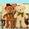 Bear Teddy Adorable Plush Toy Bow Girls Companion Stuffed Doll Gift Birthday