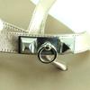 Great HERMES Sandals Medor Leather Thong Metal Pink Leather Women 36.5 Used
