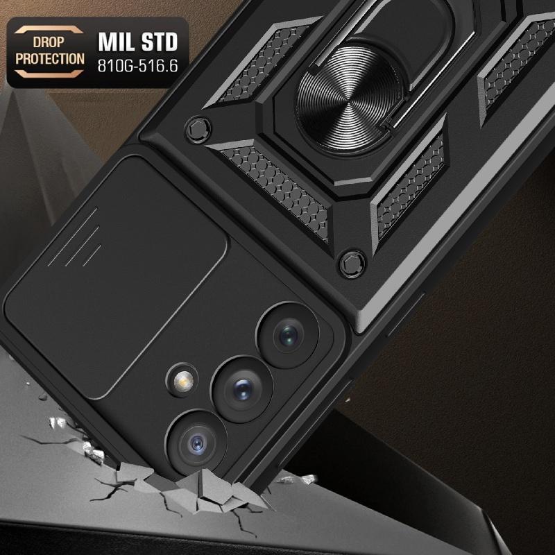 For Samsung Galaxy A54 A55 A56 5G Case Slide Camera Protect Armor Phone Case for Samsung A16 A26 A36 5G Magnet Holder Ring Cover