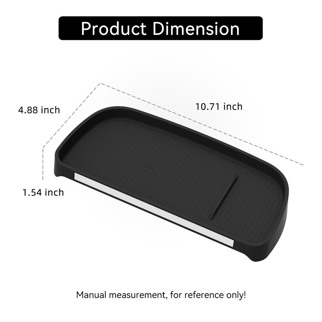 Smabee Left Drive for Geely EX2 2024-2026 Silicone Behind Screen Storage Tray Dashboard Organizer Car Interior Accessories Black