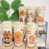 Cartoon Capybara Students Insulated Water Bottle 530ml Travel Coffee Mug Cute Thermal Cup