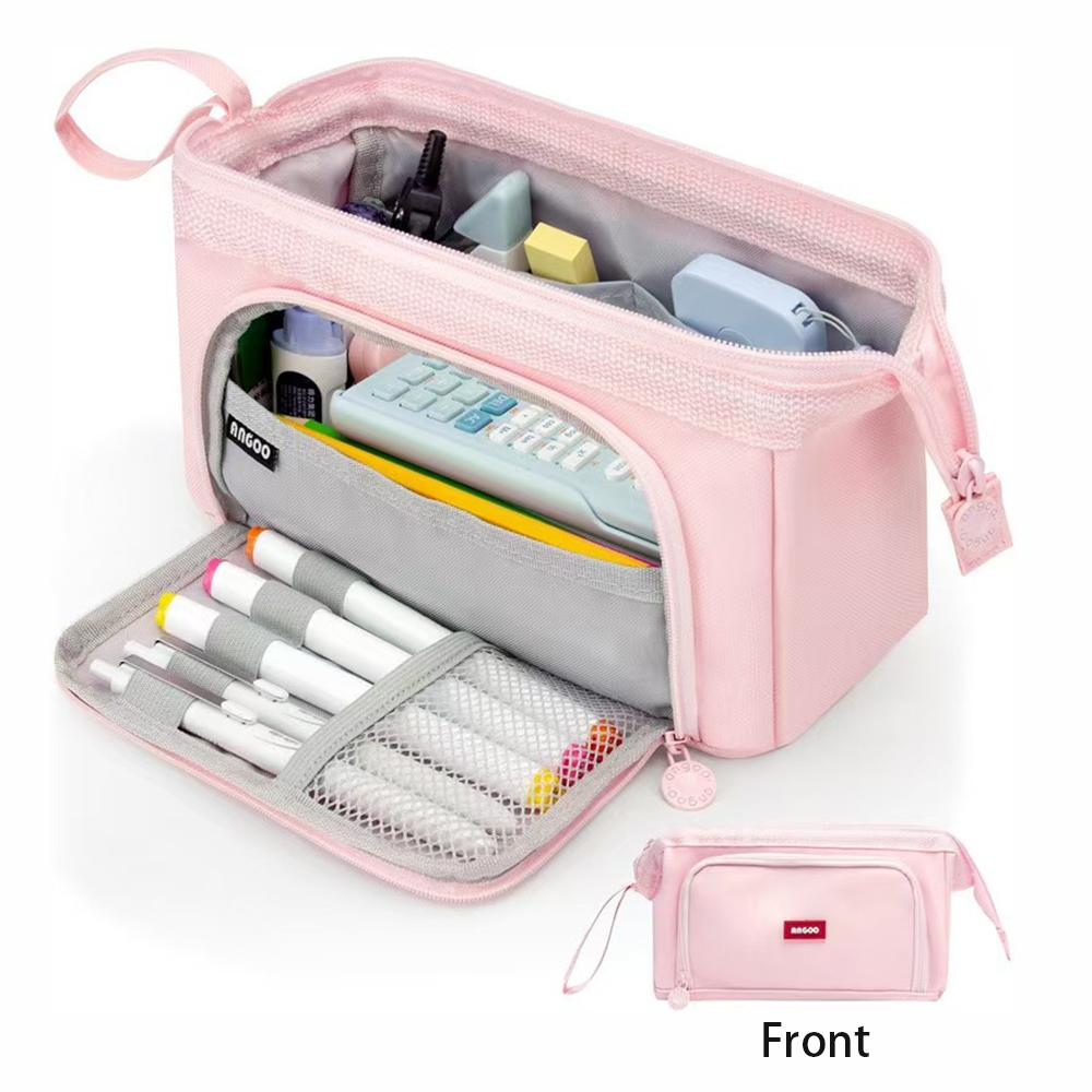 Ship type Japanese minimalist large capacity pencil case student ins high aesthetic niche stationery box