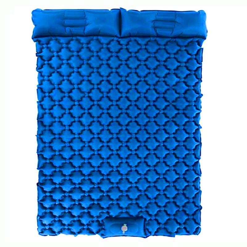 

Двухместный надувной спальный коврик с ножным насосом для уличных палаток 200x120x6 cm