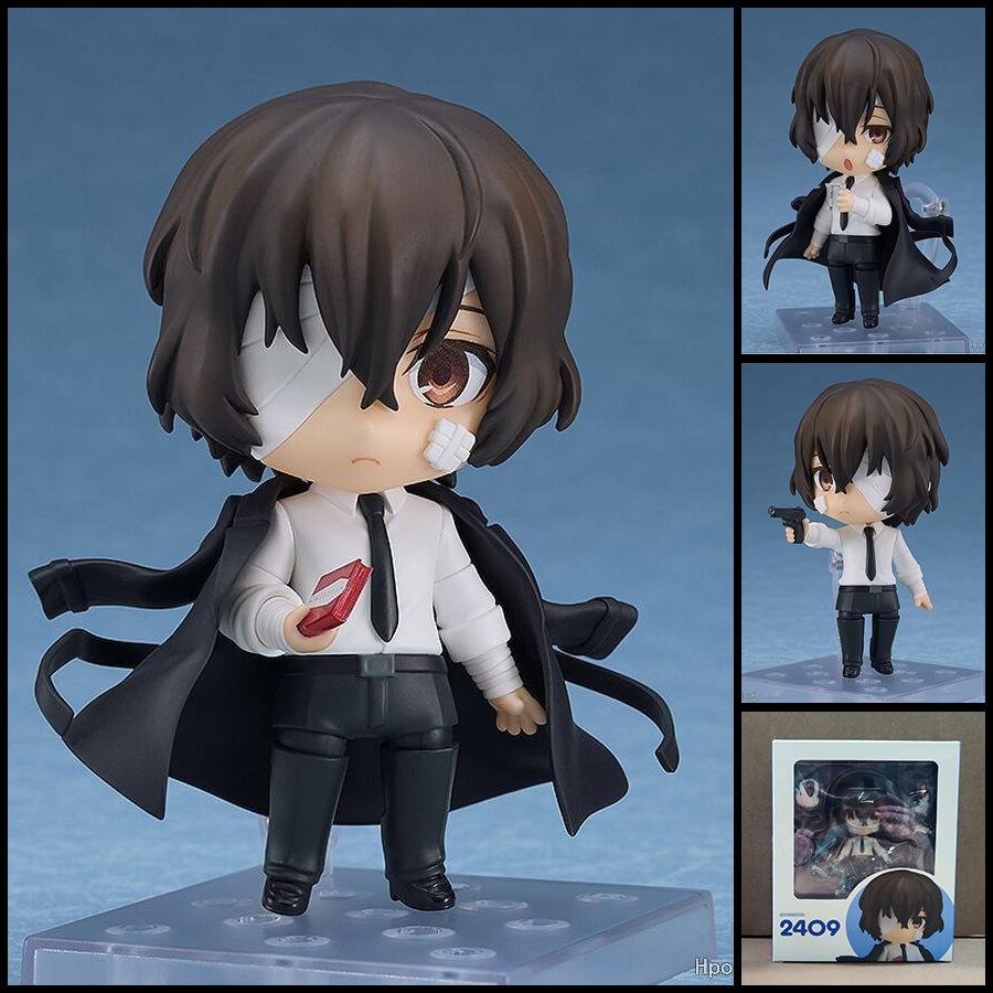 10cm Bungo Stray Dogs Q Edition Osamu Dazai Nakahara Chuuya Anime Figure Pvc Action Figurine Statue Model Collection Toys Gifts