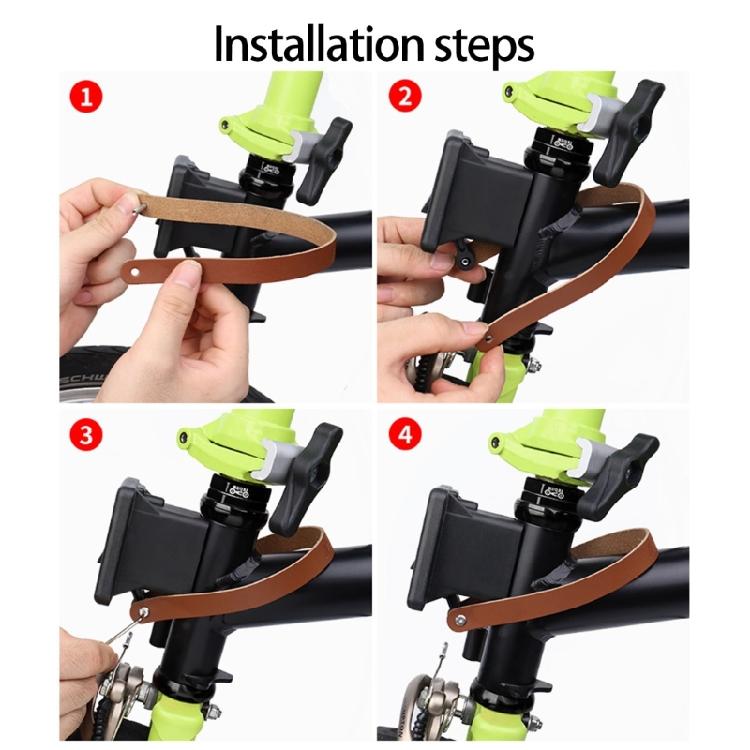 2 Pcs Leather Pull Strap for Bike Cycling Accessories Bicycles Carriers Block Pull Belt Handle