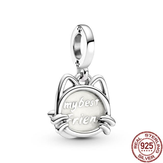 Anhänger mit mehreren Mustern für Armband/Halskette aus 925er-Sterlingsilber, Charm-Perlenschmuck, MOM, Festival