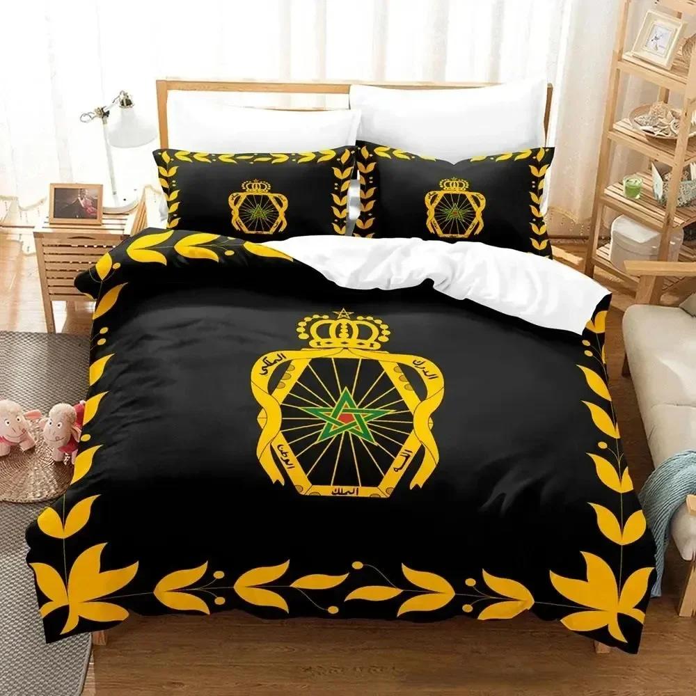 Comforter 3D Print Morocco Flag Bedding Set 3D Printed Suitable For Bedroom Kids Home Textile