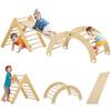 Climbing Triangle for Children 18-48 Months with Ramp Arch Climber 219x72.5 Cm Natural
