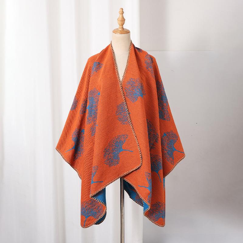 

Winter Women Scarf Layers Poncho Elegant Lady Print Wrap Shawl Casual Warm Scarve Capa Para Mujer Pashmina Cloak New Christmas One Size& 8Y