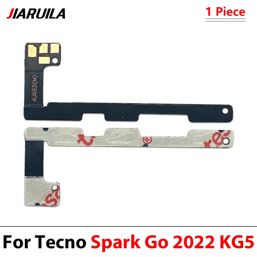 11Pcs For Tecno Spark Go 1116 Spark 11 Pro Plus Spark 6 Go Spark 11C 11C Volume Power Switch On Off Button Key Flex Cable