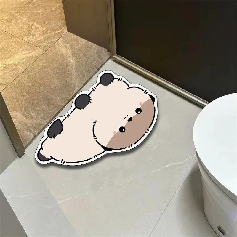 Diatom mud toilet door quick-drying door mat entry bathroom non-slip mat toilet absorbent floor mat