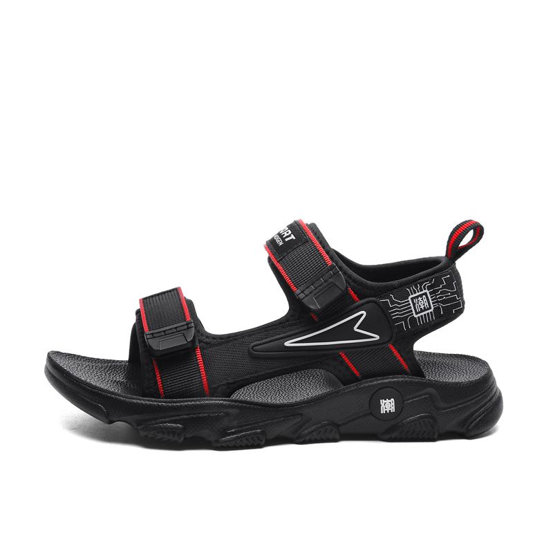 

Детская противоскользящая износостойкая модная легкая уличная пляжная обувь на липучке, сандалии и тапочки 36 красный