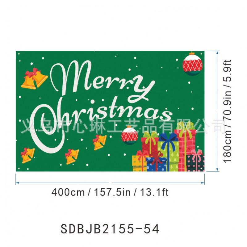 2027 Christmas Garage Flag High Definition Print Reindeer Sleigh Pine Tree Holiday Decor Door Banner