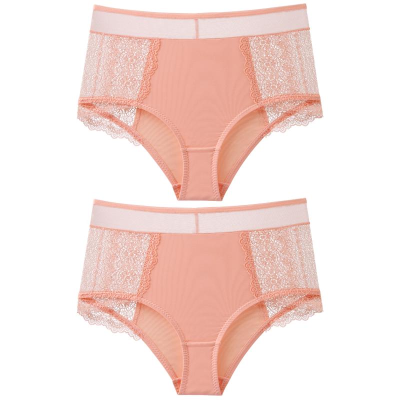 

CINOON 2 шт./лот Трусики з льодяного шовку з високою посадкою Жіноча абдомінальна стягуюча білизна Безслідна Піднімаюча стегна Трикутні трусики Білизна XL