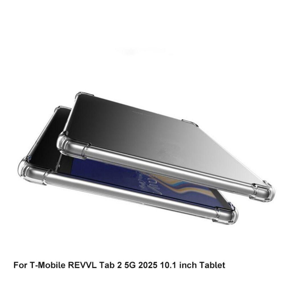 Mjukt TPU Skyddsfodral Förtjockad Airbag Genomskinligt Bakstycke för T-Mobile REVVL Tab 2 2025 Universal