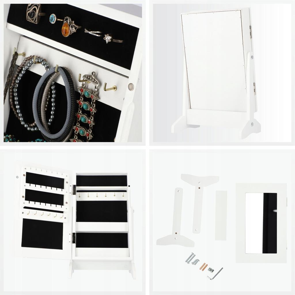 KADAX Dressing Table Cabinet For Jewelry With Mirror Standing Box