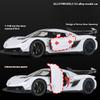 1:32 KNSG Jesko Supercar Racing Alloy Metal Diecast Model Car Sound & Light Desktop Trendy Ornament Birthday Gifts For Boyfirend