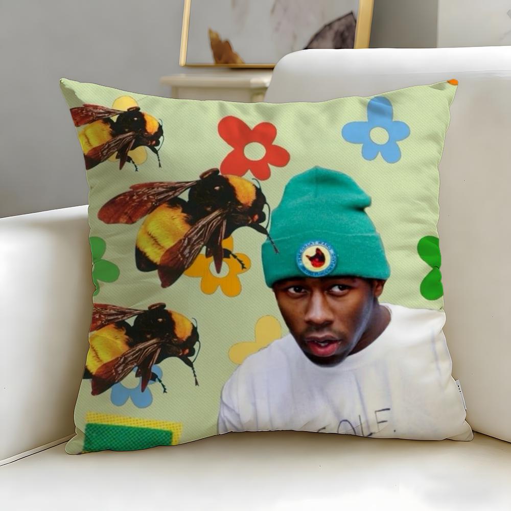 Popular Singer Tyler Cushion Cover Soft  EasyWash Pillow Case  Versatile for Couch Bed Travel and Office