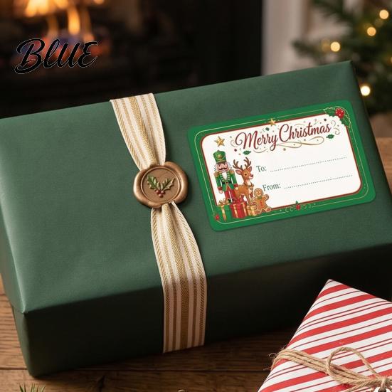 Holiday Embellishments for Scrapbooking Christmas Handwritten Name Tags Stickers Self-adhesive Coated Paper Stickers Roll Gift Personalized