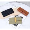 Women's Top Grain Cowhide Color Block Long Wallet - Large Capacity, Multifunctional Clutch & Phone Bag