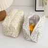 Förvaringsorganisatör Blommig Puffig Quilted Sminkväska Blommig Tryckt Kosmetikpåse Stor Rese Kosmetikväska Sminktillbehör