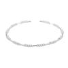 Cui Yan S925 Sterling Silver Korean Twist Bracelet for Women - Simple, Versatile, Open Cuff Design.
