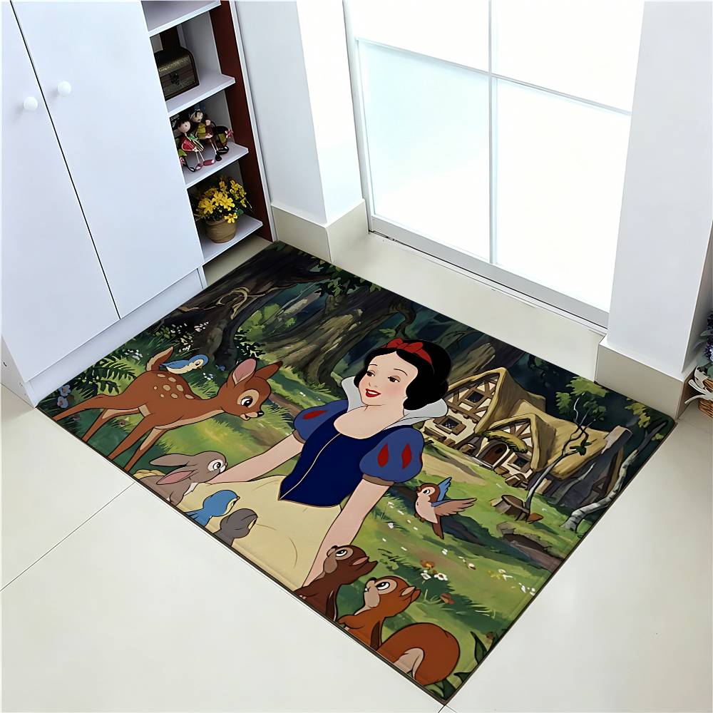 Cute S-snow W-White Carpet Bathroom Anti-slip Mat Door Mat Home Decoration Mat Entrance Door Mat Scratch-resistant Door Mat