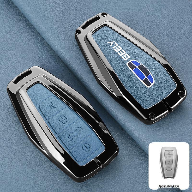 Premium Protective Key Cover for Geely Emgrand: Fits 26 Models including Xingyue L, Xingrui, Boyue L, Haoyue, Bin Yue – Men's Buckle Design