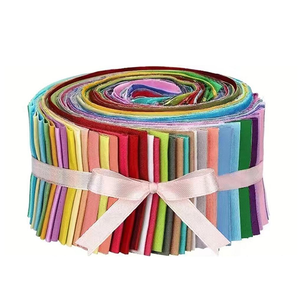 40 Stück Jelly Rolls Stoff DIY Basteln Baumwolle Quilt Bastelpaket Vorgeschnittene Jelly Roll Rollen für Patchwork Scrapbooking Nähen Basteln