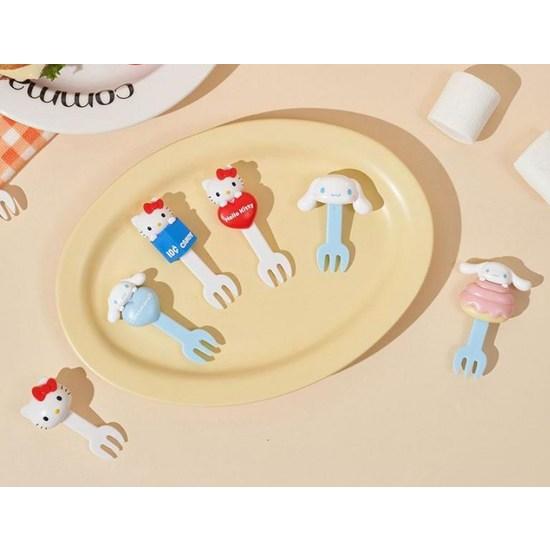 BoFriends Sanrio Hello Kitty Lunch Box Dessert Pork Pick Licensed Set of 6, a Popular Character In Korea