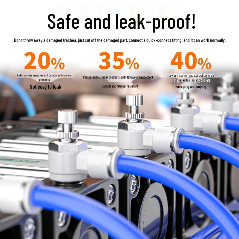 Pneumatyczny regulowany zawór dławiący serii SL (4/6/8/10/12) dla złącza rurki pneumatycznej i cylindra