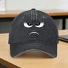 Spring Angry Eyes and Frown Face Minimal Graphic Baseball Cap Sun High Quality Design Washed Hip Hop Hats Sports Baseball Caps
