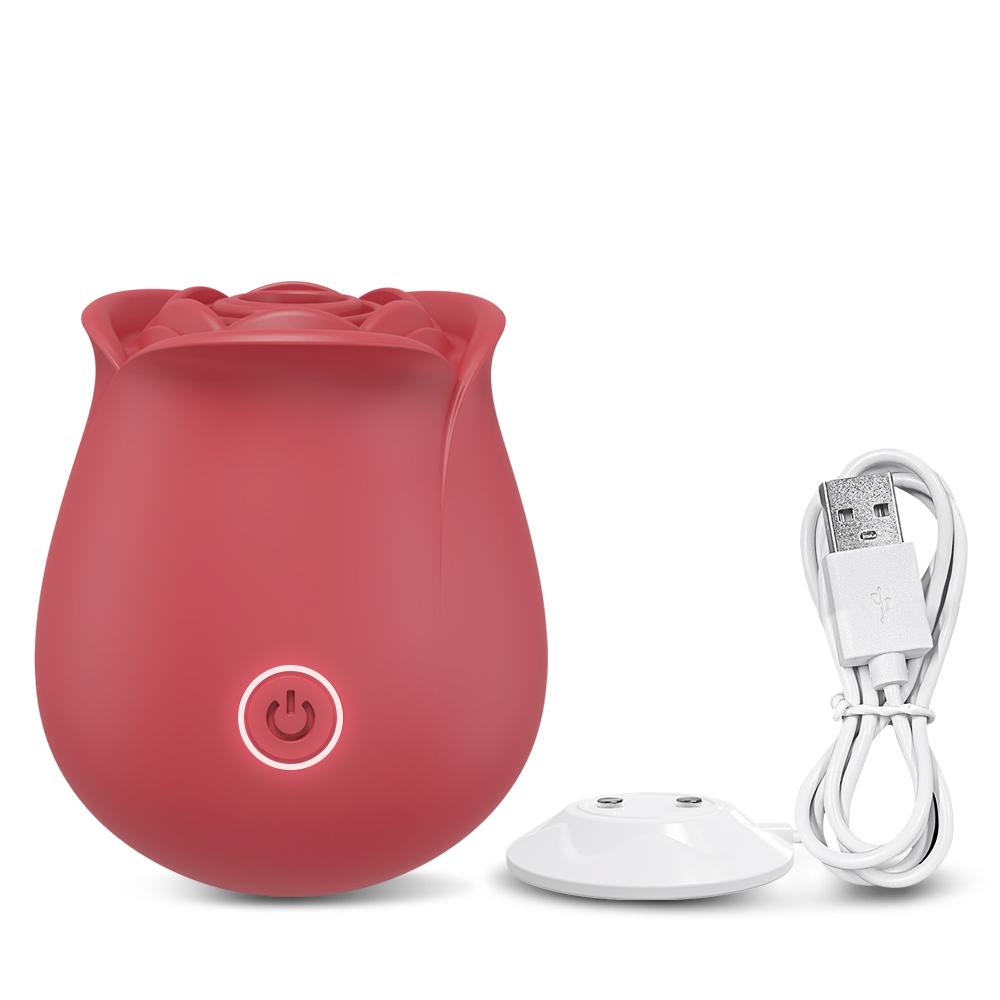 Powerful Rose Vibrator Toy for Womans Clitoris Sucker Vacuum Stimulator Nipple Oral Sucking Sex Toy for Adults Female