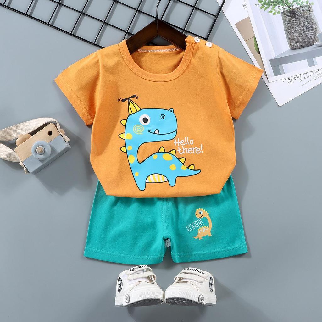 2PCS Mother Kids Clothes Children's Sets Boys Girl T-shirt Shorts Summer Short Sleeve Baby Children Clothing Toddler Suit