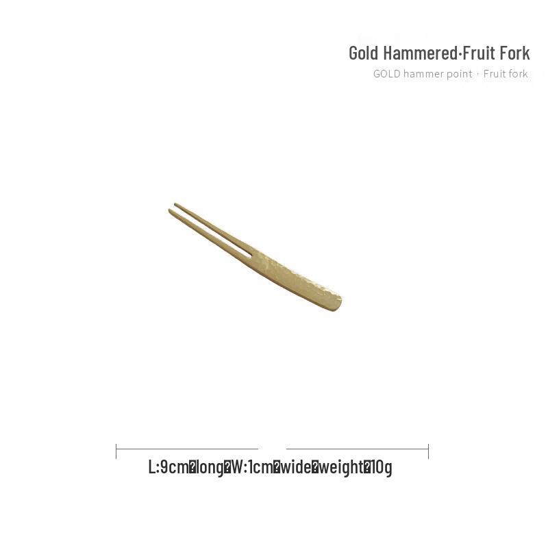 ZISIZ Japanese Hammered Golden Fruit Forks