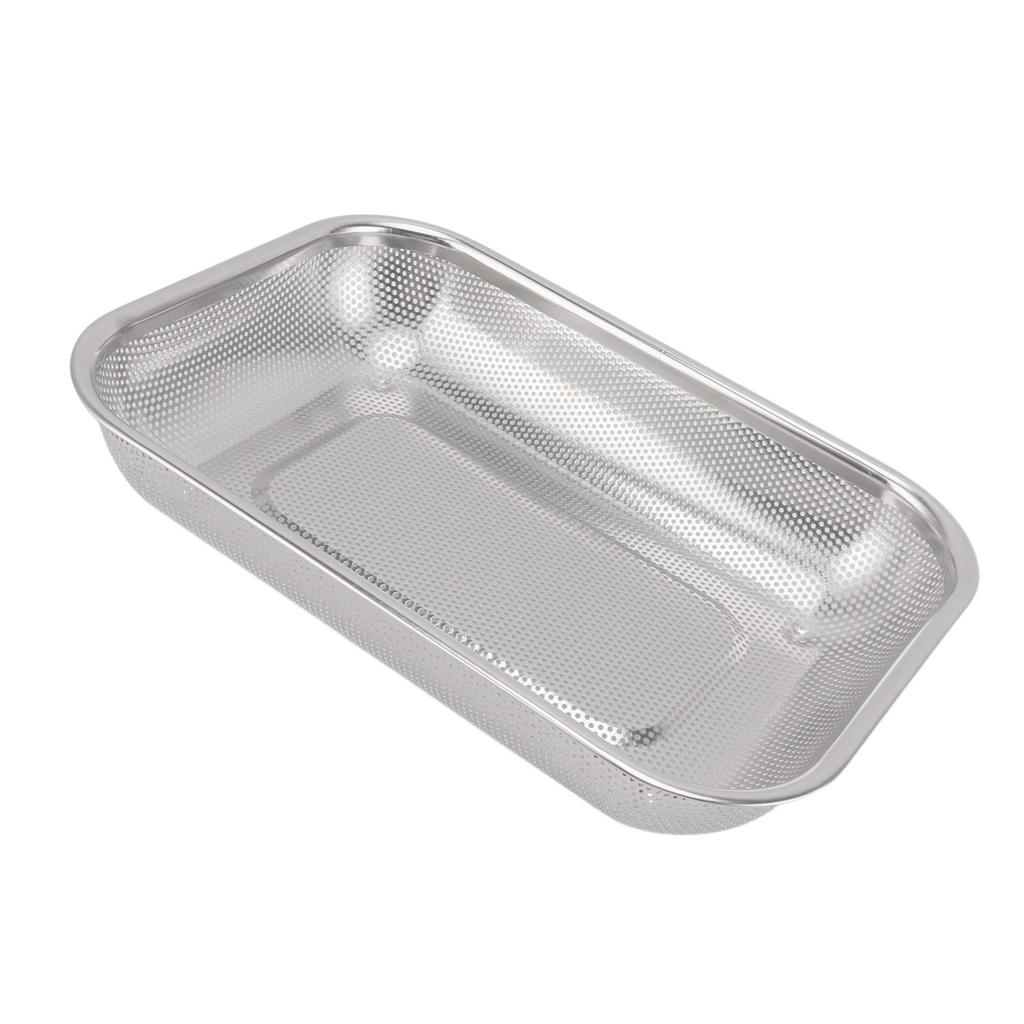 Obdélníkový cedník na ovoce a zeleninu Nerezový cedník Obdélníkový síťovaný koš na olej