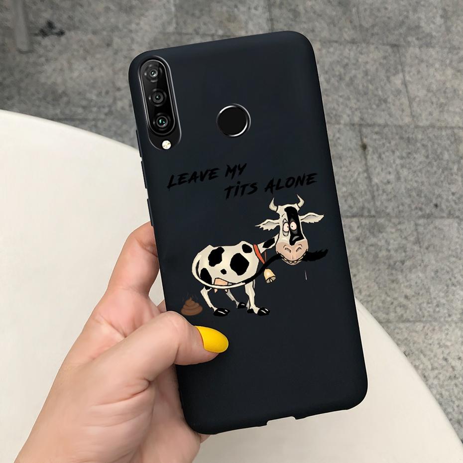 For Huawei P30 Lite Phone Case Flower Girl Pattern Soft Silicon Cover For Huawei P30 Pro Lite Case Cute Funda P 30 P30lite Cases