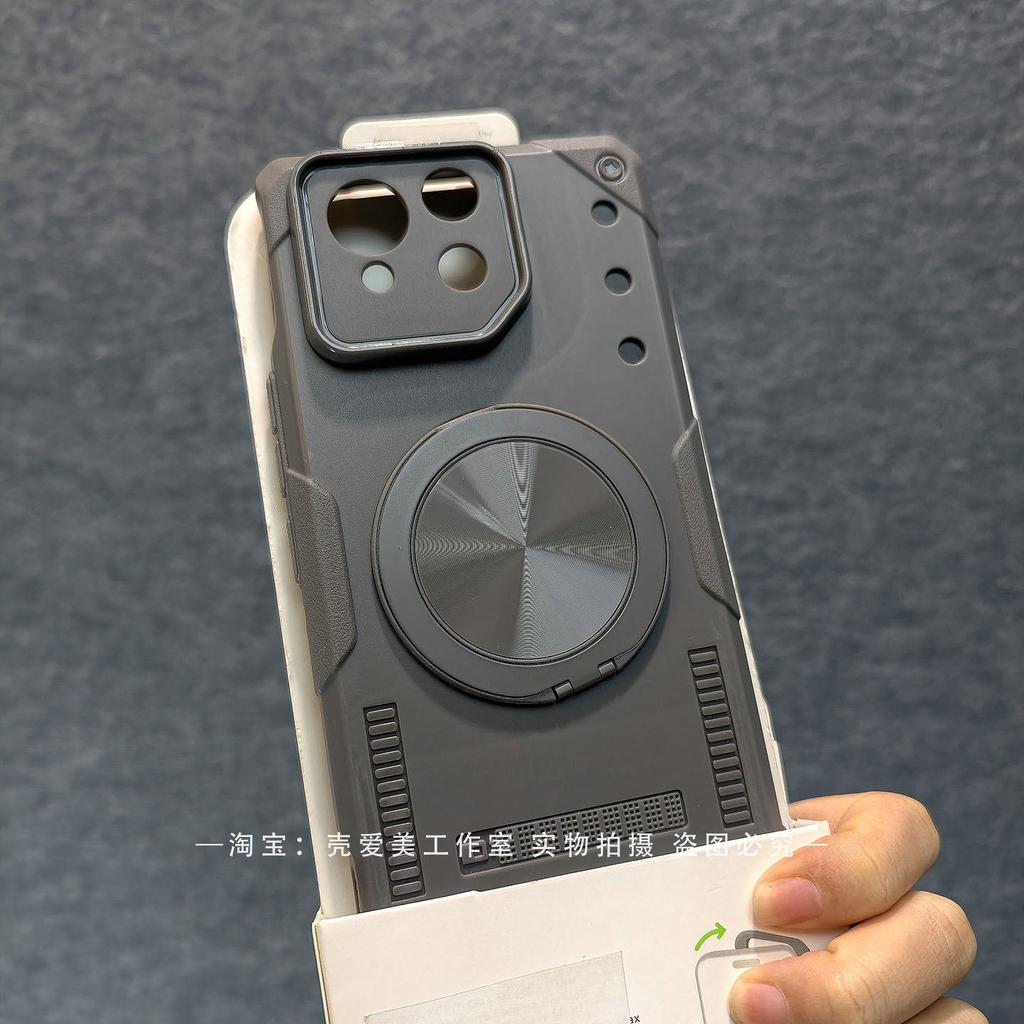 Per Custodia ASUS ROG Phone 8 Pro Moda Magnetica Anello 360° Dissipatore di Calore Integrato Copri Telefono Armatura Antiurto Antiscivolo Bumper