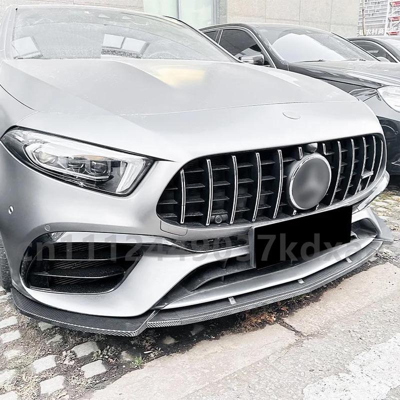 For 2019-2023 Mercedes Benz A Class W177 A45 A45S AMG Car Front Bumper Lip Lower Blade Auto Spoiler Splitter Body Kits Tuning