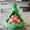 Seasonal Desk Organizer 3D Printed Christmas Tree Ornament, Desktop Storage for Candies Nuts Keys, Party Serving Platter Decorative Candle Holder