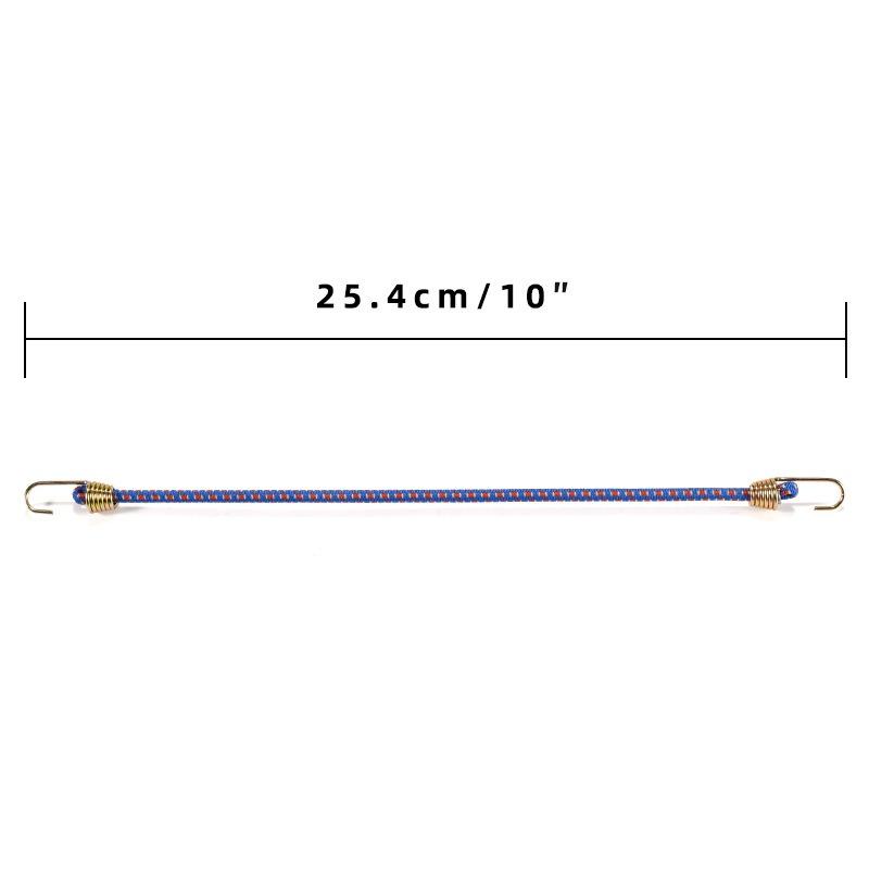 10PCS Luggage Strap Elastic Strap Fixed Elastic Cord Socket Fixed Small Hook 4mm Latex Mini Rope Camping Accessories