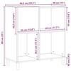 Vinyl Record Cabinet Black Oak Effect 84.5 x 38 x 89 cm