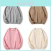 Fall Winter Style Loose Fit Cotton Sweatshirt With Print For Girls Casual Wear