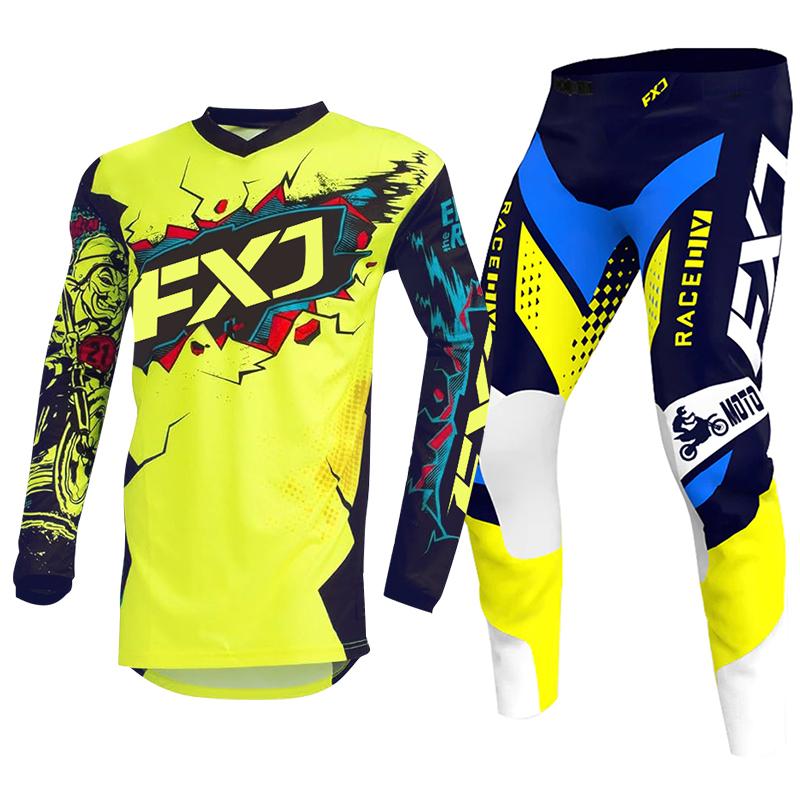 Motokrosová sada pro děti 4 5 6 7 8 9 10 11 12 13 let Mladé dítě Motocykl chlapec dívka Dres Sady kalhot závodní kombinéza Off-road Enduro MX MTB